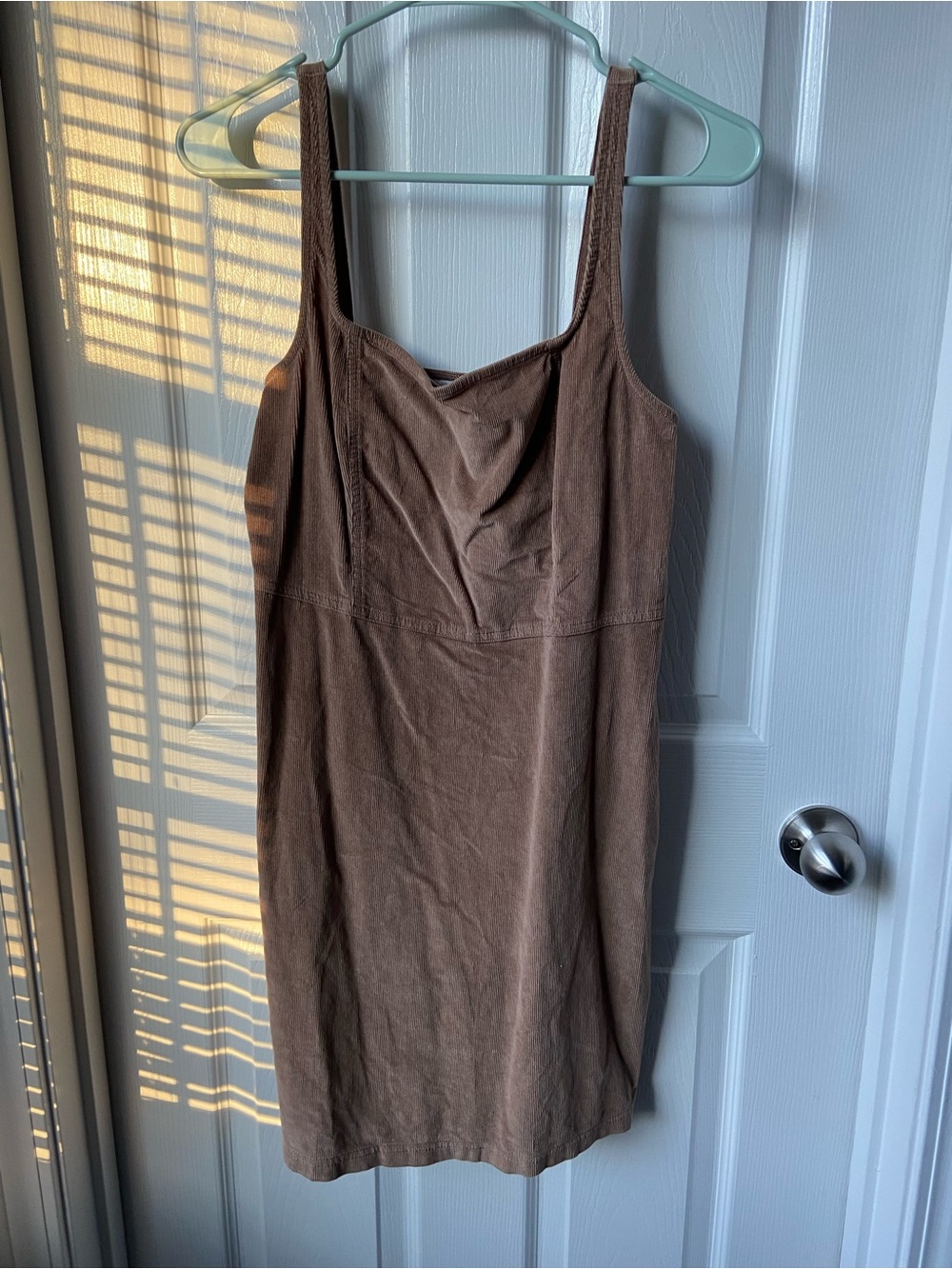 Hollister Simple Brown Corduroy Sleeveless Dress